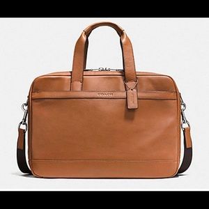 Coach Hudson Commuter Leather Bag Camel Colored